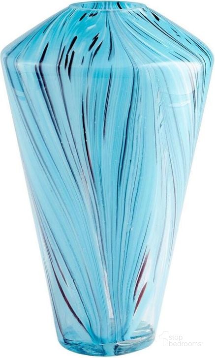 The appearance of Phoebe Blue Large Vase designed by Cyan Design in the modern / contemporary interior design. This blue piece of furniture  was selected by 1StopBedrooms from Phoebe Collection to add a touch of cosiness and style into your home. Sku: 10333. Material: Glass. Product Type: Vase.