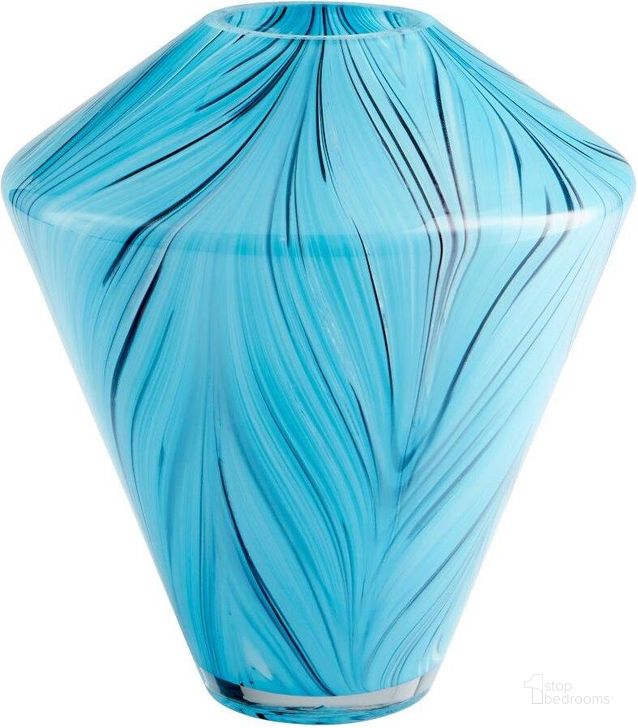 The appearance of Phoebe Blue Medium Vase designed by Cyan Design in the modern / contemporary interior design. This blue piece of furniture  was selected by 1StopBedrooms from Phoebe Collection to add a touch of cosiness and style into your home. Sku: 10332. Material: Glass. Product Type: Vase.