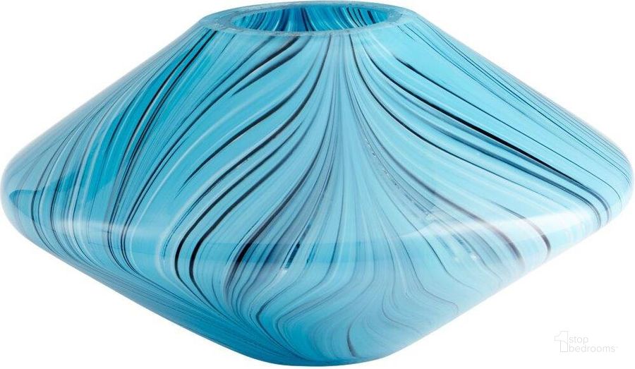 The appearance of Phoebe Blue Small Vase designed by Cyan Design in the modern / contemporary interior design. This blue piece of furniture  was selected by 1StopBedrooms from Phoebe Collection to add a touch of cosiness and style into your home. Sku: 10331. Material: Glass. Product Type: Vase.
