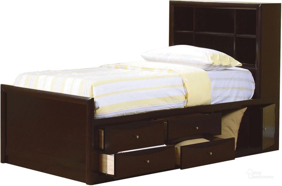The appearance of Phoenix Full Storage Bed designed by Coaster in the modern / contemporary interior design. This brown piece of furniture  was selected by 1StopBedrooms from Phoenix Collection to add a touch of cosiness and style into your home. Sku: 400180FB1;400180FB2;400180FB3. Bed Type: Storage Bed. Material: Wood. Product Type: Storage Bed. Bed Size: Full. Image1