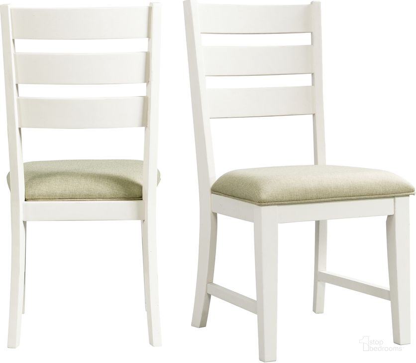 The appearance of Picket House Furnishings Barrett Ladder Back Side Chair Set 2 designed by Picket House in the country / farmhouse interior design. This natural and white piece of furniture  was selected by 1StopBedrooms from Barrett Collection to add a touch of cosiness and style into your home. Sku: DPK100SC. Material: Wood. Product Type: Side Chair. Image1