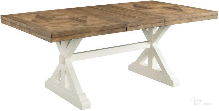 The appearance of Picket House Furnishings Barrett Rectangle Standard Height Dining Table designed by Picket House in the country / farmhouse interior design. This natural and white piece of furniture  was selected by 1StopBedrooms from Barrett Collection to add a touch of cosiness and style into your home. Sku: DPK100RKDT;DPK100RKDB. Table Base Style: Trestle. Material: Wood. Product Type: Dining Table. Table Top Shape: Rectangular. Size: 60". Image1