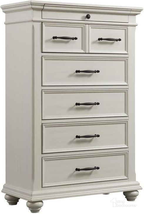 The appearance of Picket House Furnishings Brooks 6-Drawer Chest designed by Picket House in the transitional interior design. This white piece of furniture  was selected by 1StopBedrooms from Brooks Collection to add a touch of cosiness and style into your home. Sku: SR600CH. Product Type: Chest. Material: MDF. Image1