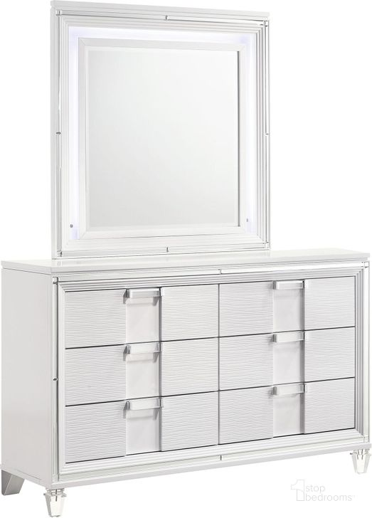 The appearance of Picket House Furnishings Charlotte Youth Dresser and Mirror Set In White designed by Picket House in the modern / contemporary interior design. This white piece of furniture  was selected by 1StopBedrooms from Charlotte Collection to add a touch of cosiness and style into your home. Sku: TN777DR;TN777MR. Product Type: Dresser and Mirror. Material: Rubberwood. Image1