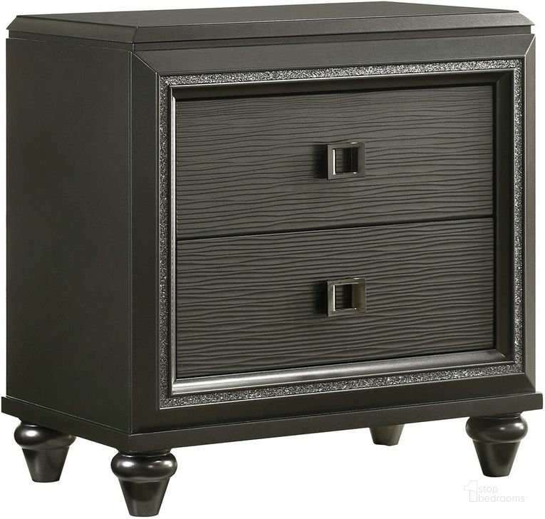 The appearance of Picket House Furnishings Faris 2-Drawer Nightstand In Black designed by Picket House in the transitional interior design. This grey piece of furniture  was selected by 1StopBedrooms from Faris Collection to add a touch of cosiness and style into your home. Sku: MN650NS. Product Type: Nightstand. Material: Rubberwood. Image1