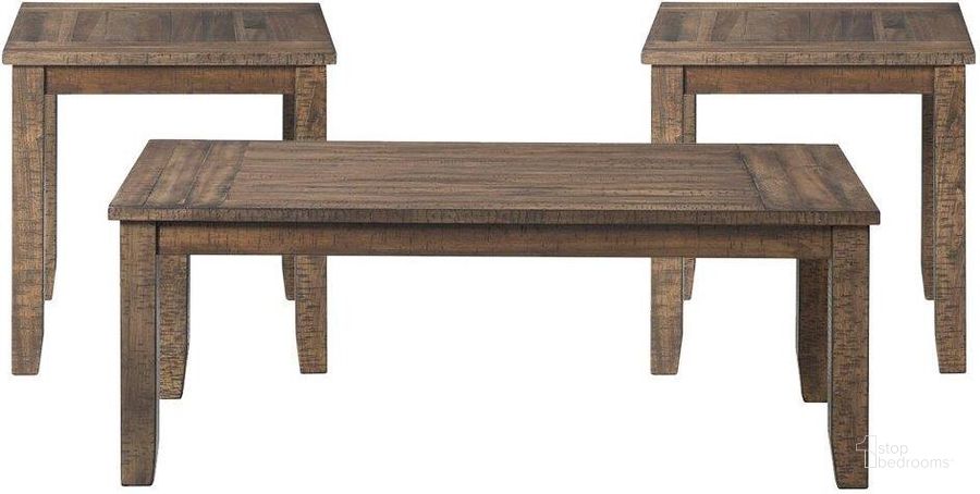 The appearance of Picket House Furnishings Flynn 3 Piece Occasional Table Set In Walnut designed by Picket House in the country / farmhouse interior design. This walnut piece of furniture  was selected by 1StopBedrooms from Flynn Collection to add a touch of cosiness and style into your home. Sku: TFN100OT. Material: Wood. Product Type: Occasional Table Set. Image1