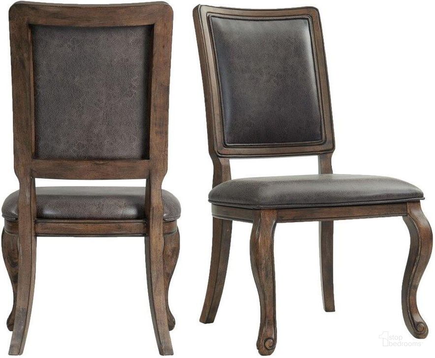 The appearance of Picket House Furnishings Hayward Side Chair Set 2 designed by Picket House in the rustic / southwestern interior design. This walnut piece of furniture  was selected by 1StopBedrooms from Hayward Collection to add a touch of cosiness and style into your home. Sku: DGC550SCPB. Product Type: Side Chair. Material: Rubberwood. Image1