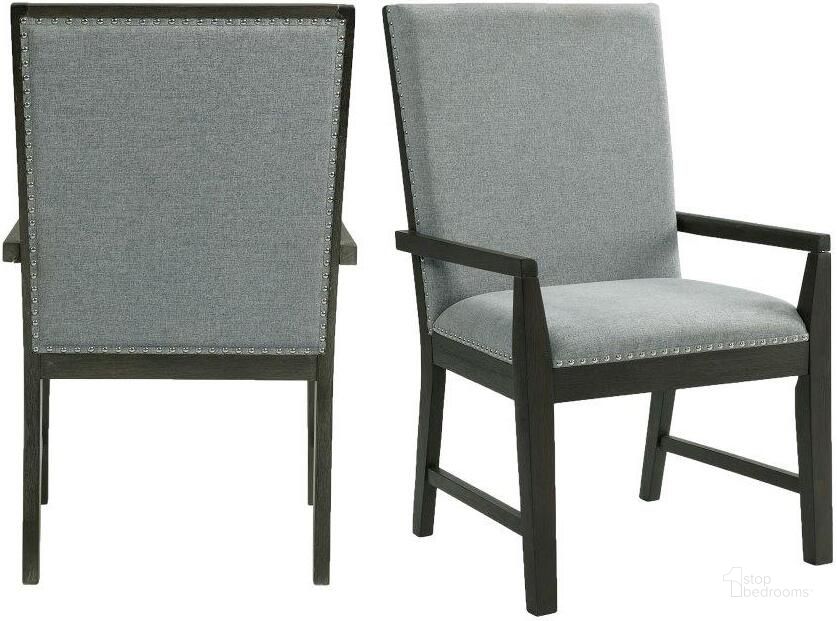 The appearance of Picket House Furnishings Holden Standard Height Arm Chair Set 2 In Gray designed by Picket House in the transitional interior design. This gray piece of furniture  was selected by 1StopBedrooms from Holden Collection to add a touch of cosiness and style into your home. Sku: DDV100AC. Product Type: Arm Chair. Material: Rubberwood. Image1