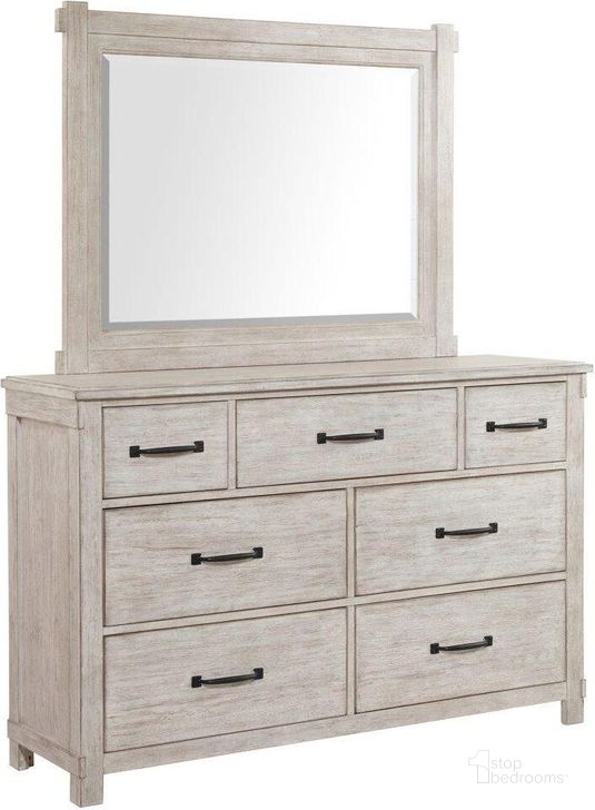 The appearance of Picket House Furnishings Jack 7-Drawer White Dresser With Mirror Set designed by Picket House in the country / farmhouse interior design. This white piece of furniture  was selected by 1StopBedrooms from Jack Collection to add a touch of cosiness and style into your home. Sku: SC600DR;SC600MR. Product Type: Dresser and Mirror. Material: Rubberwood. Image1