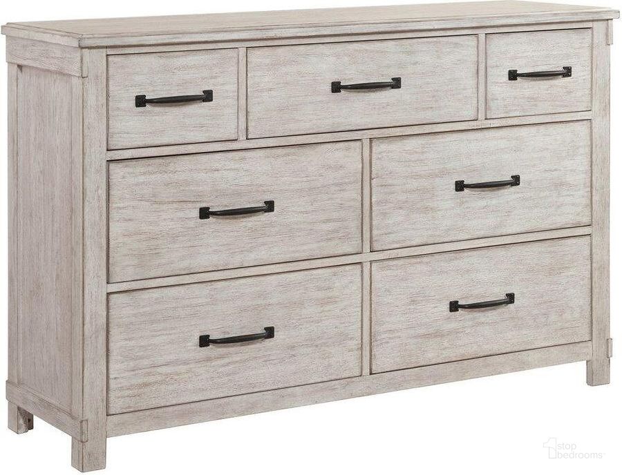 The appearance of Picket House Furnishings Jack 7-Drawer Dresser designed by Picket House in the country / farmhouse interior design. This white piece of furniture  was selected by 1StopBedrooms from Jack Collection to add a touch of cosiness and style into your home. Sku: SC600DR. Product Type: Dresser. Material: Rubberwood. Image1