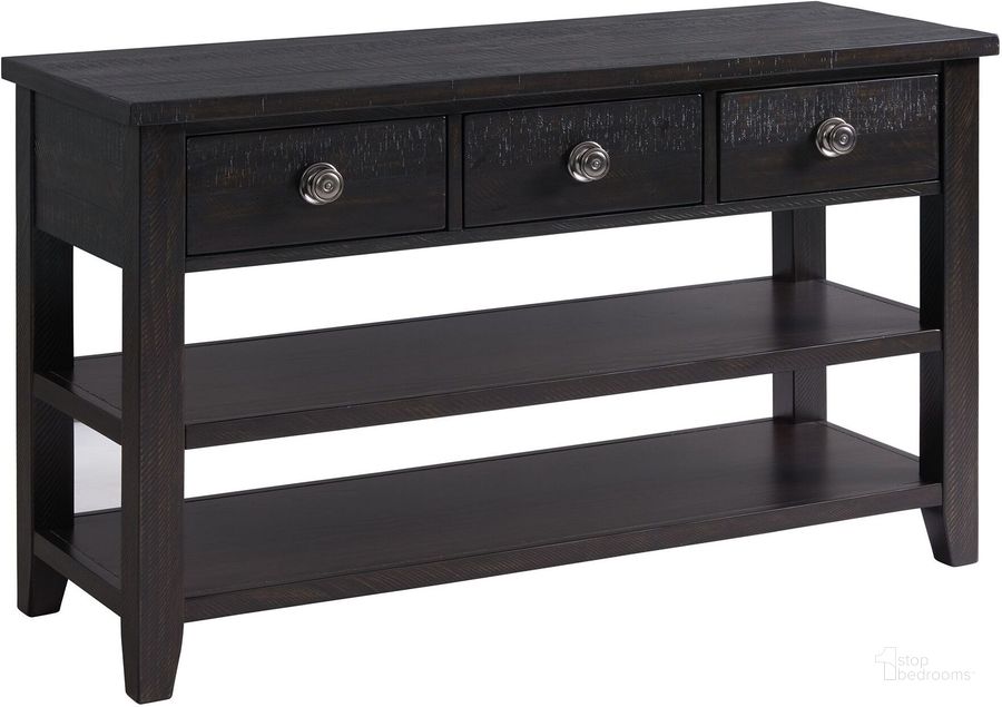 The appearance of Picket House Furnishings Kahlil 3-Drawer Sofa Table designed by Picket House in the modern / contemporary interior design. This espresso piece of furniture  was selected by 1StopBedrooms from Kahlil Collection to add a touch of cosiness and style into your home. Sku: TKN100ST. Material: Wood. Product Type: Sofa Table. Image1
