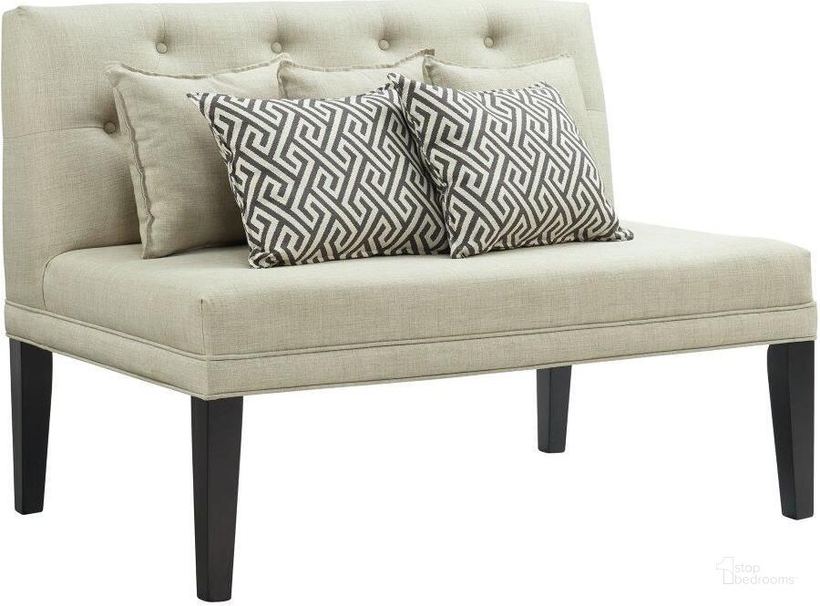 The appearance of Picket House Furnishings Mara Loveseat With Five Pillows designed by Picket House in the modern / contemporary interior design. This taupe piece of furniture  was selected by 1StopBedrooms from Mara Collection to add a touch of cosiness and style into your home. Sku: DMD140SFLS. Product Type: Loveseat. Material: Rubberwood. Image1