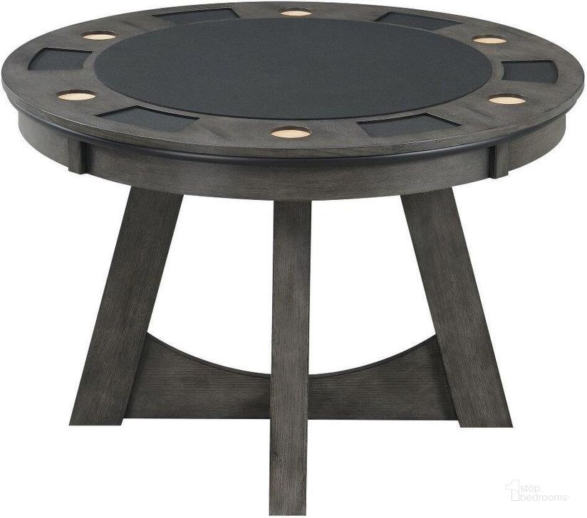 The appearance of Picket House Furnishings Princeton Round Game Table designed by Picket House in the modern / contemporary interior design. This gray piece of furniture  was selected by 1StopBedrooms from Princeton Collection to add a touch of cosiness and style into your home. Sku: GTPR100GT. Product Type: Game Table. Material: MDF. Image1