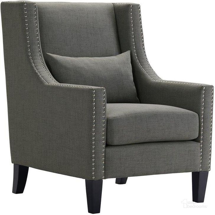The appearance of Picket House Furnishings Ryan Accent Arm Chair designed by Picket House in the transitional interior design. This charcoal piece of furniture  was selected by 1StopBedrooms from Ryan Collection to add a touch of cosiness and style into your home. Sku: UWT3302100E. Product Type: Arm Chair. Material: Rubberwood. Image1