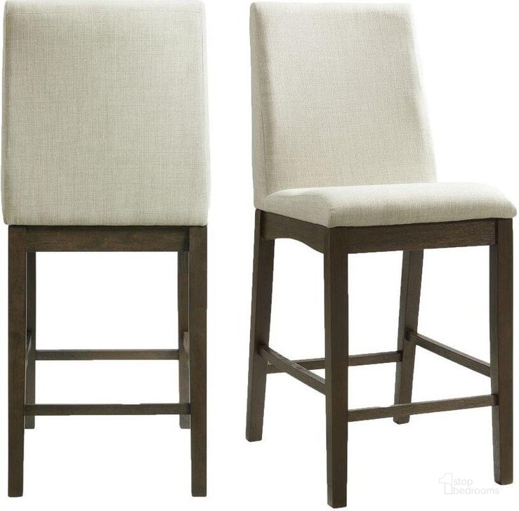 The appearance of Picket House Furnishings Simms Counter Height Side Chair Set 2 In Walnut designed by Picket House in the transitional interior design. This cream piece of furniture  was selected by 1StopBedrooms from Simms Collection to add a touch of cosiness and style into your home. Sku: DPR500CSC. Product Type: Side Chair. Material: Rubberwood. Image1