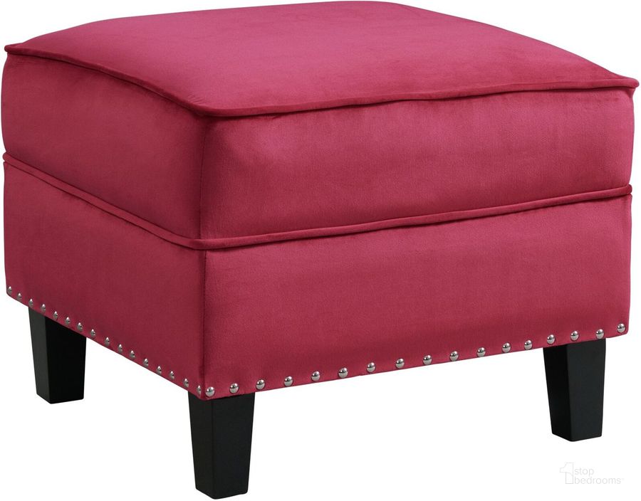 The appearance of Picket House Furnishings Teagan Ottoman In Red designed by Picket House in the modern / contemporary interior design. This red piece of furniture  was selected by 1StopBedrooms from Teagan Collection to add a touch of cosiness and style into your home. Sku: UTF287000E. Product Type: Ottoman. Material: Foam. Image1