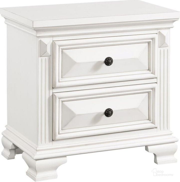 The appearance of Picket House Furnishings Trent 2 Drawer Nightstand In Antique White designed by Picket House in the traditional interior design. This antique white piece of furniture  was selected by 1StopBedrooms from Trent Collection to add a touch of cosiness and style into your home. Sku: CY750NS. Product Type: Nightstand. Material: MDF. Image1
