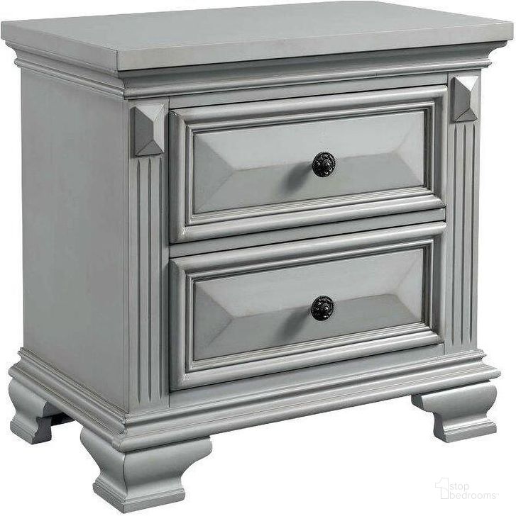 The appearance of Picket House Furnishings Trent 2-Drawer Nightstand In Grey designed by Picket House in the transitional interior design. This grey piece of furniture  was selected by 1StopBedrooms from Trent Collection to add a touch of cosiness and style into your home. Sku: CY350NS. Material: Wood. Product Type: Nightstand. Image1