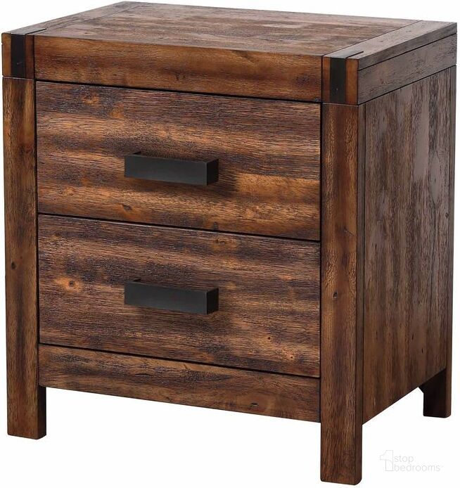 The appearance of Picket House Furnishings Wren Nightstand In Chestnut designed by Picket House in the rustic / southwestern interior design. This chestnut piece of furniture  was selected by 1StopBedrooms from Wren Collection to add a touch of cosiness and style into your home. Sku: WN100NS. Product Type: Nightstand. Material: Rubberwood. Image1