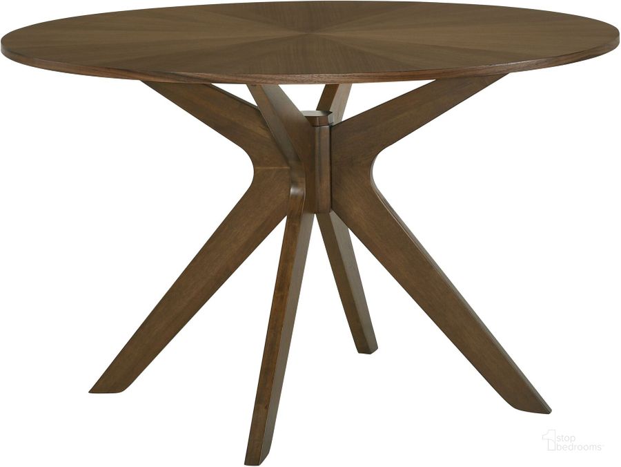 The appearance of Picket House Furnishings Wynden Standard Height Dining Table designed by Picket House in the modern / contemporary interior design. This walnut piece of furniture  was selected by 1StopBedrooms from Wynden Collection to add a touch of cosiness and style into your home. Sku: DWT100DT. Table Base Style: Trestle. Table Top Shape: Round. Product Type: Dining Table. Material: Rubberwood. Size: 47". Image1