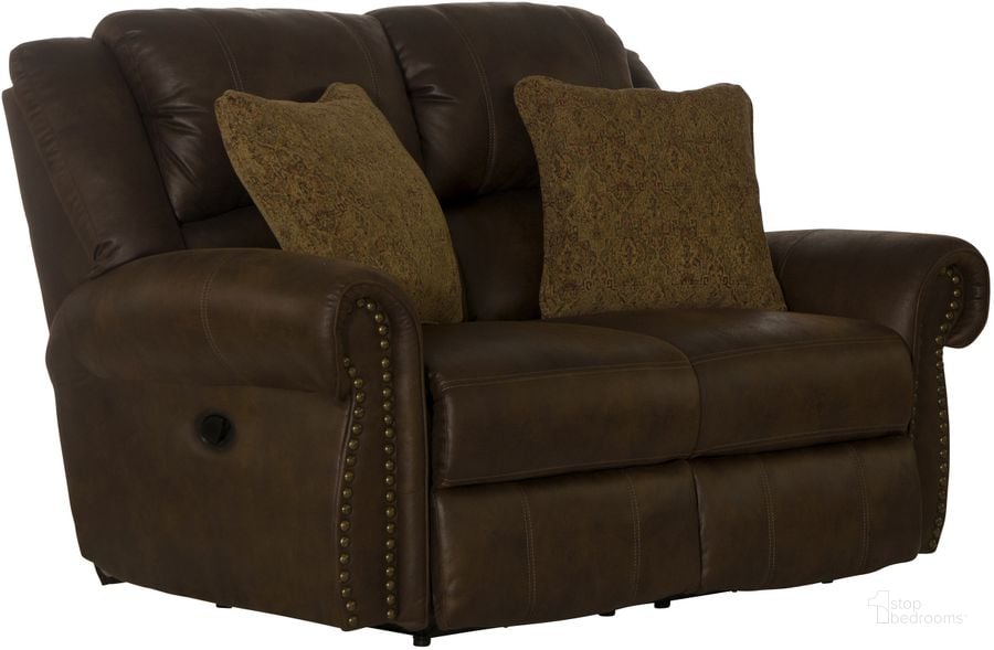 The appearance of Pickett Rocking Reclining Loveseat In Tobacco designed by Catnapper in the traditional interior design. This tobacco piece of furniture  was selected by 1StopBedrooms from Pickett Collection to add a touch of cosiness and style into your home. Sku: 31322117629127629. Material: Fabric. Product Type: Reclining Loveseat. Image1