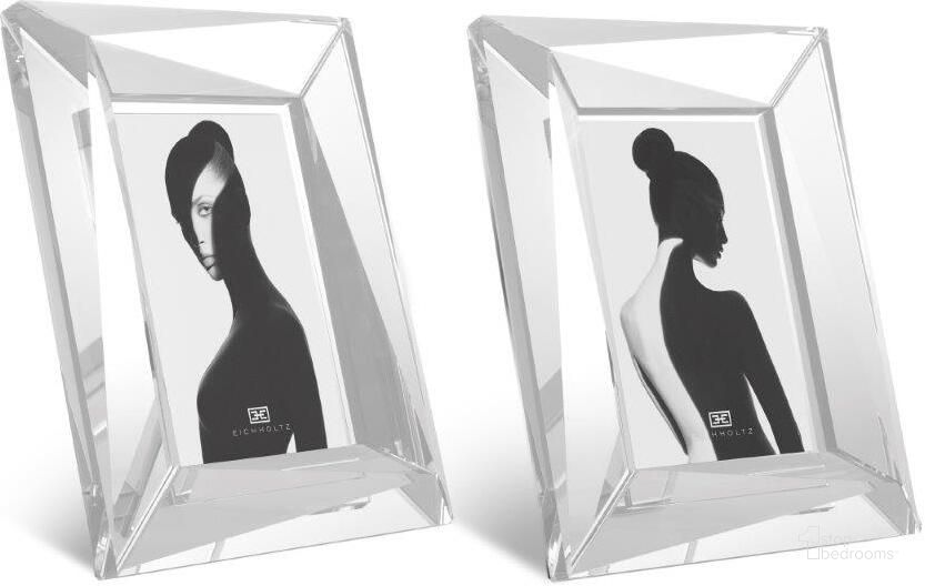 The appearance of Picture Frame Obliquity S Crystal Glass Set Of 2 designed by Eichholtz in the modern / contemporary interior design. This crystal piece of furniture  was selected by 1StopBedrooms from Obliquity Collection to add a touch of cosiness and style into your home. Sku: 112698. Material: Glass. Product Type: Decorative Accessory. Image1