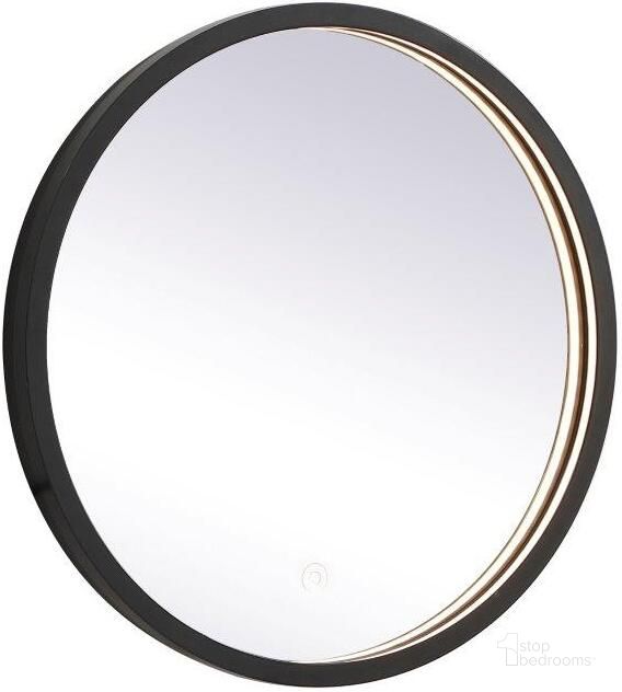 The appearance of Pier Black Led Mirror MRE6018BK designed by Elegant Lighting in the transitional interior design. This black piece of furniture  was selected by 1StopBedrooms from Pier Collection to add a touch of cosiness and style into your home. Sku: MRE6018BK. Material: Aluminum. Product Type: Mirror. Image1