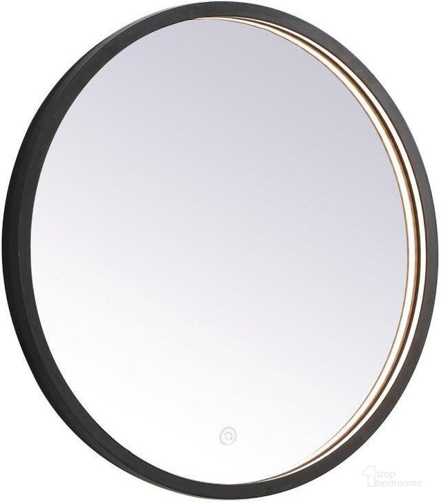The appearance of Pier Black Led Mirror MRE6021BK designed by Elegant Lighting in the transitional interior design. This black piece of furniture  was selected by 1StopBedrooms from Pier Collection to add a touch of cosiness and style into your home. Sku: MRE6021BK. Material: Aluminum. Product Type: Mirror. Image1