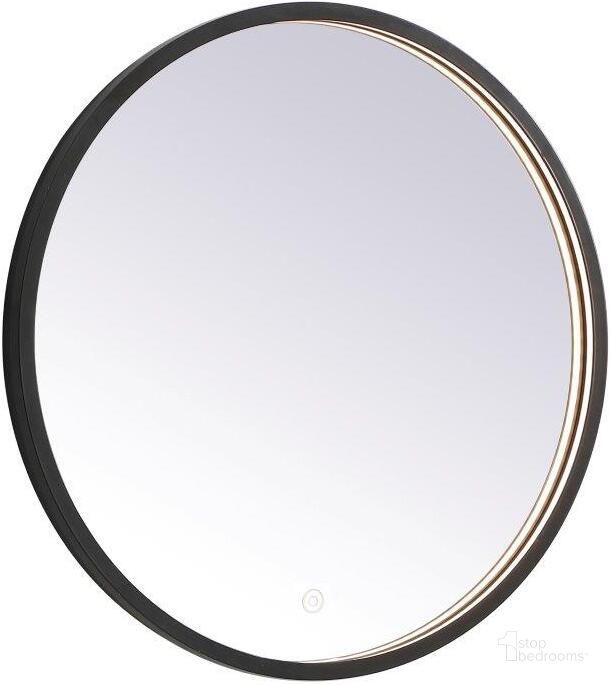 The appearance of Pier Black Led Mirror MRE6024BK designed by Elegant Lighting in the transitional interior design. This black piece of furniture  was selected by 1StopBedrooms from Pier Collection to add a touch of cosiness and style into your home. Sku: MRE6024BK. Material: Aluminum. Product Type: Mirror. Image1