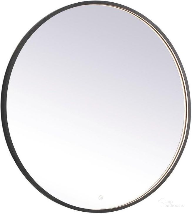 The appearance of Pier Black Led Mirror MRE6042BK designed by Elegant Lighting in the transitional interior design. This black piece of furniture  was selected by 1StopBedrooms from Pier Collection to add a touch of cosiness and style into your home. Sku: MRE6042BK. Material: Aluminum. Product Type: Mirror. Image1