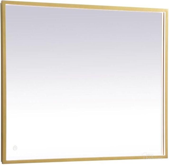 The appearance of Pier Brass Led Mirror MRE62740BR designed by Elegant Lighting in the transitional interior design. This brass piece of furniture  was selected by 1StopBedrooms from Pier Collection to add a touch of cosiness and style into your home. Sku: MRE62740BR. Material: Aluminum. Product Type: Mirror. Image1