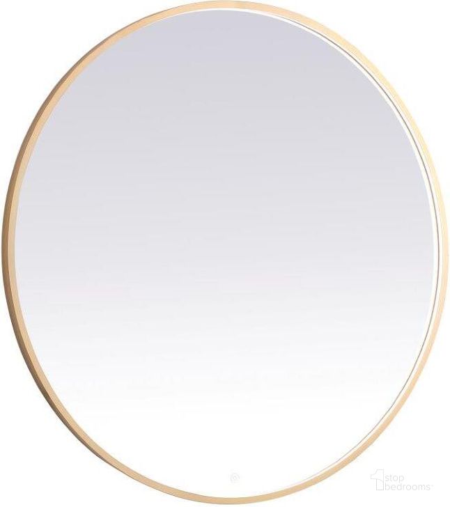 The appearance of Pier Brass Led Mirror MRE63036BR designed by Elegant Lighting in the transitional interior design. This brass piece of furniture  was selected by 1StopBedrooms from Pier Collection to add a touch of cosiness and style into your home. Sku: MRE63036BR. Material: Aluminum. Product Type: Mirror. Image1