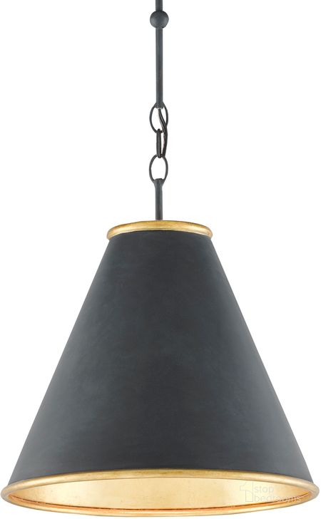 The appearance of Pierrepont Small Black Pendant designed by Currey & Company in the modern / contemporary interior design. This black piece of furniture  was selected by 1StopBedrooms from Pierrepont Collection to add a touch of cosiness and style into your home. Sku: 9000-0534. Product Type: Pendant Lighting. Material: Iron. Image1