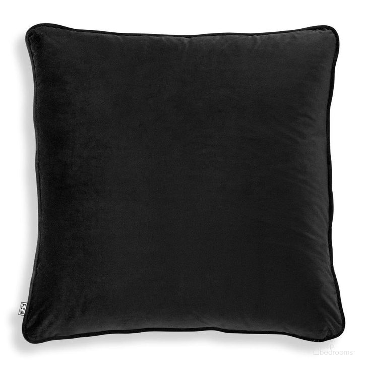 The appearance of Pillow Roche Black Velvet designed by Eichholtz in the modern / contemporary interior design. This black piece of furniture  was selected by 1StopBedrooms from Roche Collection to add a touch of cosiness and style into your home. Sku: 112032. Product Type: Pillow. Material: Velvet. Image1