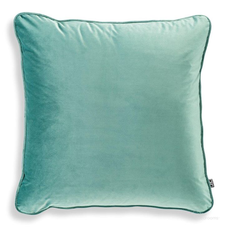 The appearance of Pillow Roche Turquoise Velvet designed by Eichholtz in the modern / contemporary interior design. This turquoise piece of furniture  was selected by 1StopBedrooms from Roche Collection to add a touch of cosiness and style into your home. Sku: 111950. Product Type: Pillow. Material: Velvet. Image1