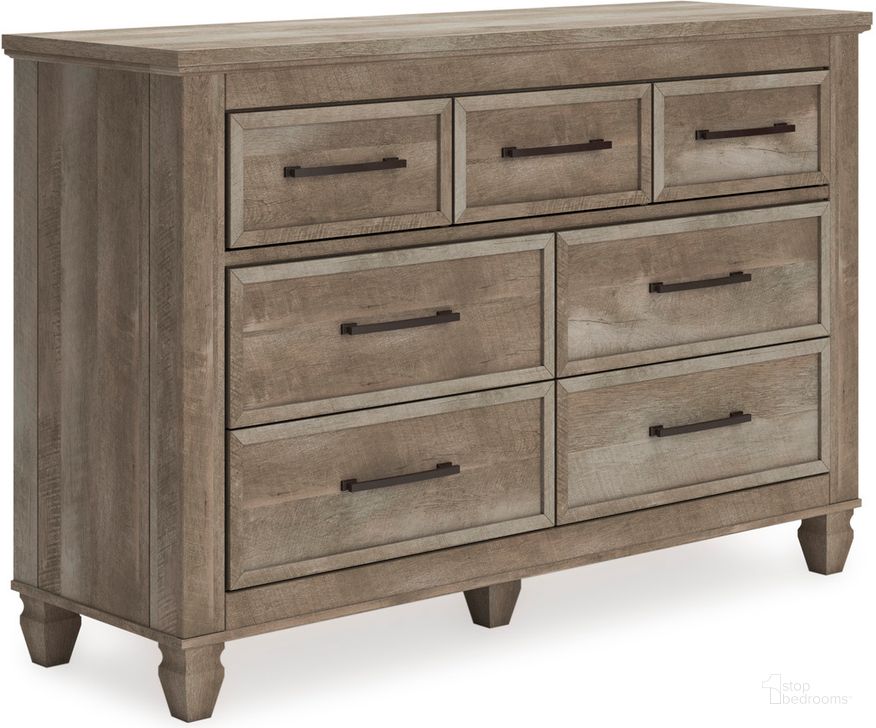 The appearance of Pine Harbour Sand Dresser designed by Versailles Home in the traditional interior design. This sand piece of furniture  was selected by 1StopBedrooms from Pine Harbour Collection to add a touch of cosiness and style into your home. Sku: B2710-231. Material: Wood. Product Type: Dresser. Image1