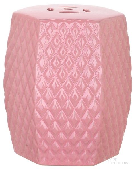 The appearance of Pink Diamonds Kids Garden Stool in Pink designed by Safavieh in the modern / contemporary interior design. This pink piece of furniture  was selected by 1StopBedrooms from Pink Collection to add a touch of cosiness and style into your home. Sku: KID4501A. Product Type: Stool. Material: Ceramic. Image1