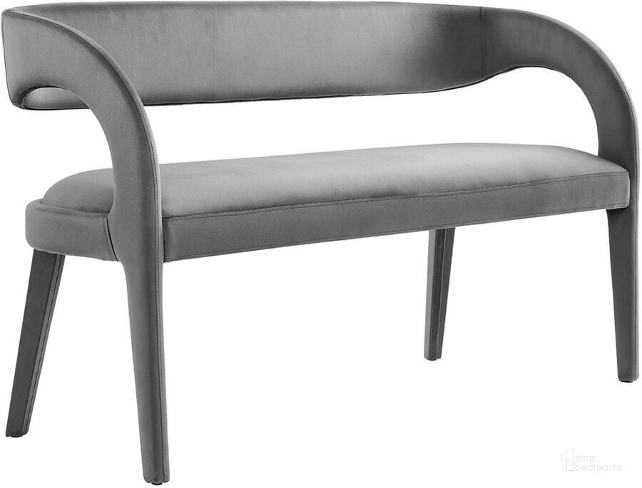 The appearance of Pinnacle Performance Velvet Accent Bench In Gray designed by Modway in the modern / contemporary interior design. This gray piece of furniture  was selected by 1StopBedrooms from Pinnacle Collection to add a touch of cosiness and style into your home. Sku: EEI-6572-GRY. Product Type: Bench. Material: Rubberwood. Image1