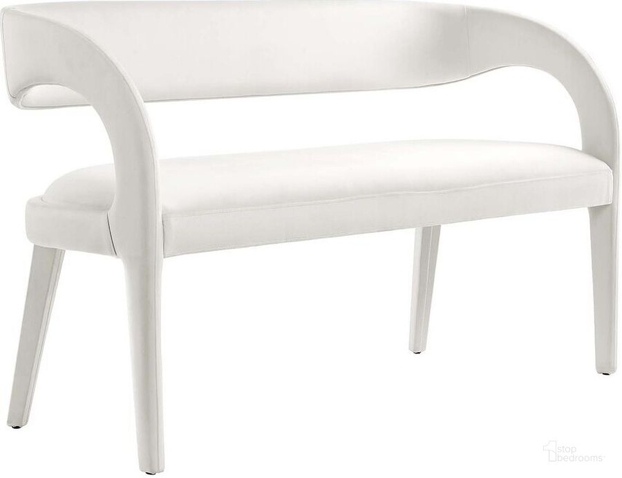 The appearance of Pinnacle Performance Velvet Accent Bench In Ivory designed by Modway in the modern / contemporary interior design. This ivory piece of furniture  was selected by 1StopBedrooms from Pinnacle Collection to add a touch of cosiness and style into your home. Sku: EEI-6572-IVO. Product Type: Bench. Material: Rubberwood. Image1