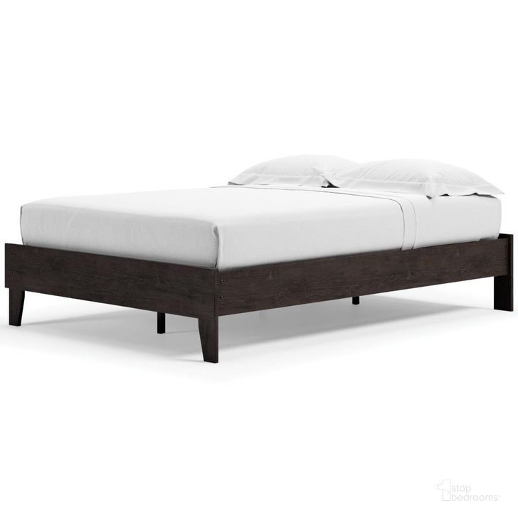 The appearance of Piperton Black Full Platform Bed designed by Signature Design by Ashley in the modern / contemporary interior design. This black piece of furniture  was selected by 1StopBedrooms from Piperton Collection to add a touch of cosiness and style into your home. Sku: EB5514-112. Bed Type: Platform Bed. Material: Wood. Product Type: Platform Bed. Bed Size: Full. Image1
