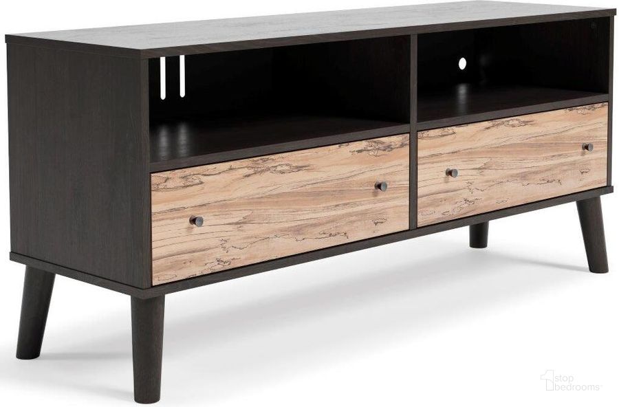 The appearance of Piperton Two-Tone Medium Tv Stand designed by Signature Design by Ashley in the modern / contemporary interior design. This two-tone piece of furniture  was selected by 1StopBedrooms from Piperton Collection to add a touch of cosiness and style into your home. Sku: EW5514-168. Material: Wood. Product Type: TV Stand. Image1