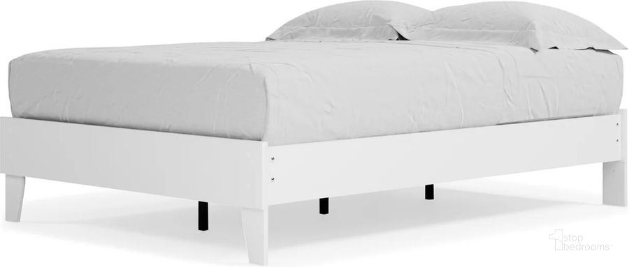 The appearance of Piperton White Full Platform Bed designed by Signature Design by Ashley in the modern / contemporary interior design. This white piece of furniture  was selected by 1StopBedrooms from Piperton Collection to add a touch of cosiness and style into your home. Sku: EB1221-112. Bed Type: Platform Bed. Material: Wood. Product Type: Platform Bed. Bed Size: Full. Image1