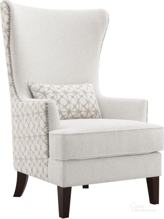 The appearance of Pippin Upholstered Wingback Accent Chair In Latte designed by Coaster in the transitional interior design. This latte piece of furniture  was selected by 1StopBedrooms from Pippin Collection to add a touch of cosiness and style into your home. Sku: 904066. Material: Upholstered. Product Type: Accent Chair. Image1
