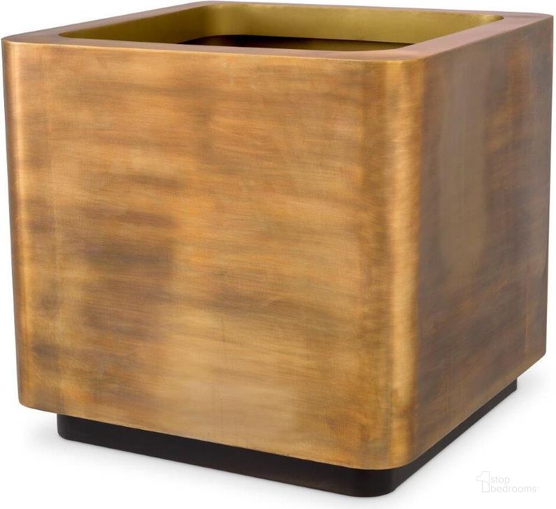 The appearance of Planter Jasper Vintage Brass Finish designed by Eichholtz in the modern / contemporary interior design. This brass piece of furniture  was selected by 1StopBedrooms from Jasper Collection to add a touch of cosiness and style into your home. Sku: 116563. Product Type: Planter. Material: Brass. Image1