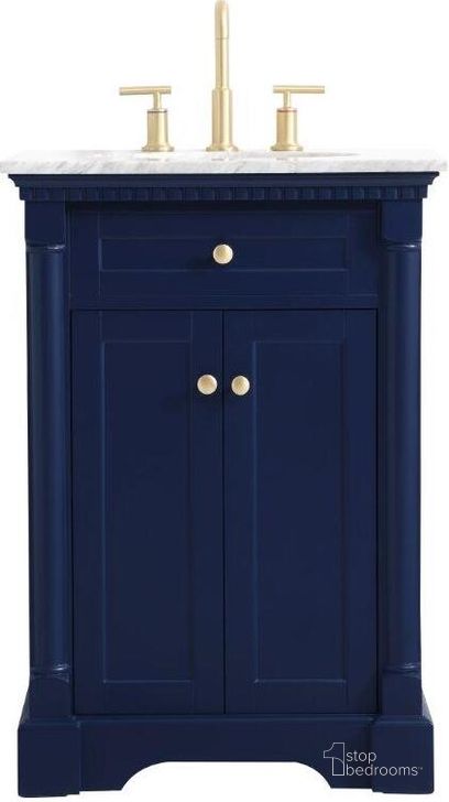 The appearance of Plenty Blue Bathroom Vanity Bathroom Furniture 0qd24307846 designed by Versailles Home in the traditional interior design. This blue piece of furniture  was selected by 1StopBedrooms from Plenty Collection to add a touch of cosiness and style into your home. Sku: VF53024BL. Material: Wood. Product Type: Bathroom Vanity. Image1