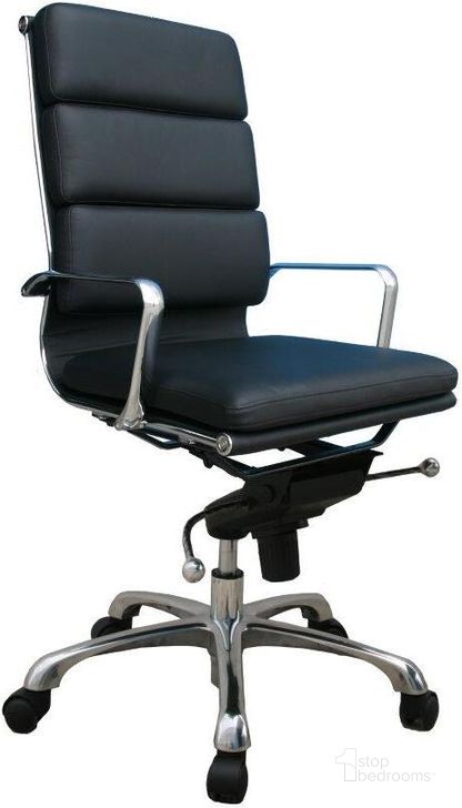 The appearance of Plush Black High Back Office Chair designed by J&M in the modern / contemporary interior design. This black piece of furniture  was selected by 1StopBedrooms from Plush Collection to add a touch of cosiness and style into your home. Sku: 17647. Product Type: Office Chair.