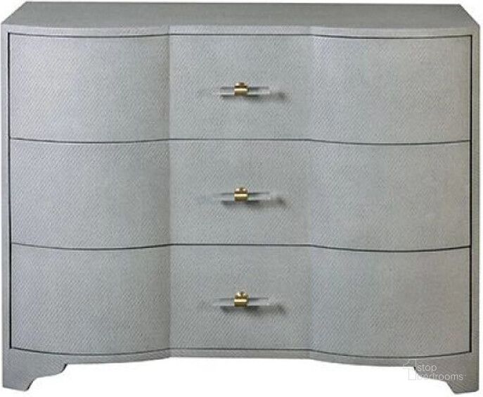 The appearance of Plymouth Grey Grasscloth 3 Drawers Chest designed by Worlds Away in the modern / contemporary interior design. This gray piece of furniture  was selected by 1StopBedrooms from Plymouth Collection to add a touch of cosiness and style into your home. Sku: PLYMOUTH GRY. Material: Metal. Product Type: Chest. Image1