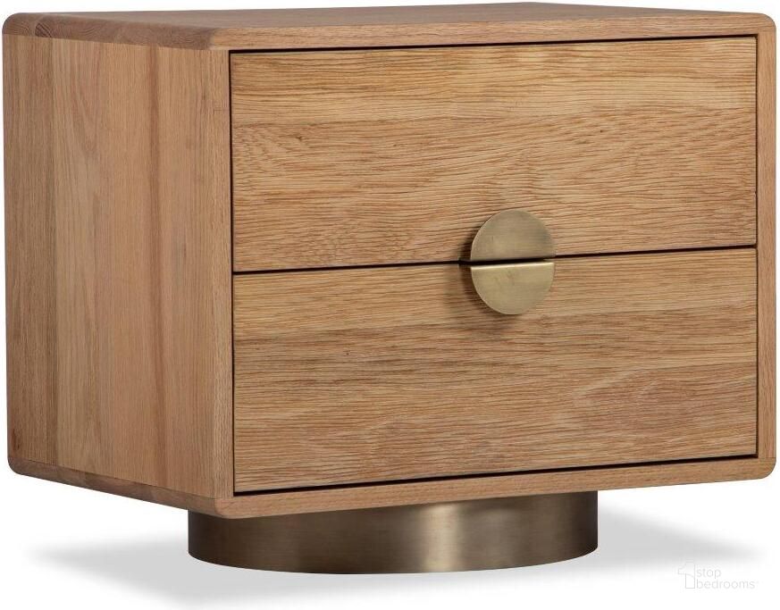 The appearance of Podium Nightstand In Sunset Matt designed by Union Home Furniture in the modern / contemporary interior design. This sunset piece of furniture  was selected by 1StopBedrooms from Podium Collection to add a touch of cosiness and style into your home. Sku: BDM00183. Material: Wood. Product Type: Nightstand. Image1