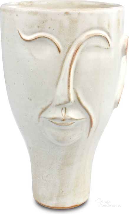 The appearance of Poet Medium Vase In Milky White designed by Currey & Company in the modern / contemporary interior design. This milky white piece of furniture  was selected by 1StopBedrooms from  to add a touch of cosiness and style into your home. Sku: 1200-0533. Product Type: Vase. Material: Terracotta. Image1