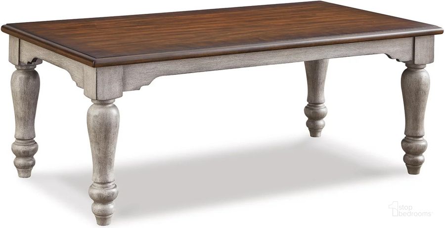 The appearance of Pointe-la-Croix Antique Gray/Brown Coffee and Cocktail Table designed by Bennett Interiors in the traditional interior design. This antique gray/brown piece of furniture  was selected by 1StopBedrooms from Pointe-la-Croix Collection to add a touch of cosiness and style into your home. Sku: T741-1. Material: Wood. Product Type: Cocktail Table. Image1